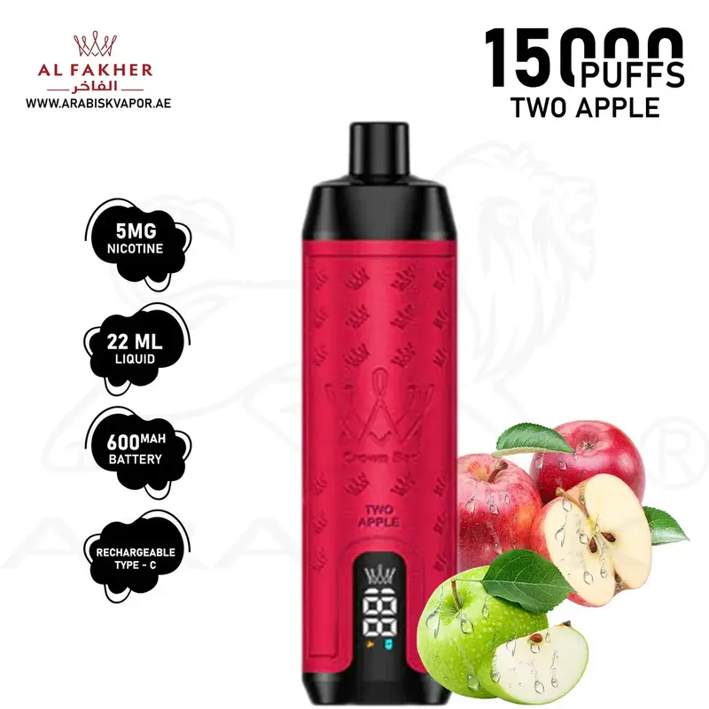 AL FAKHER CROWN BAR PRO MAX 15000 PUFFS 5MG - TWO APPLE