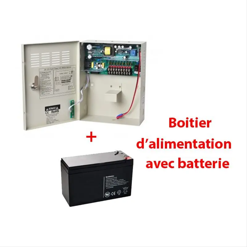 Bloc alimentation 10A + batterie 12v 7ah