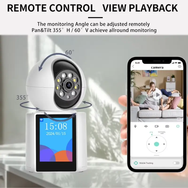 Interphone Vidéo WiFi avec Caméra 5MP – Écran 2,8"