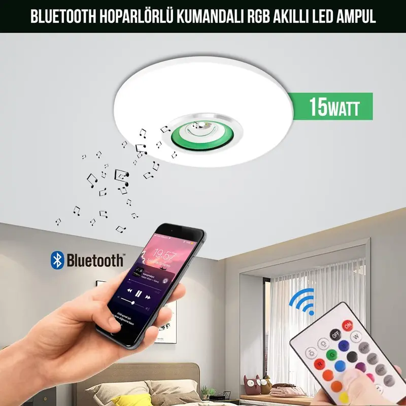 Ampoule intelligente RGB avec haut-parleur Bluetooth