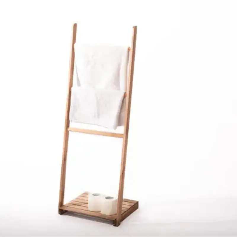 Porte serviette en bois rouge