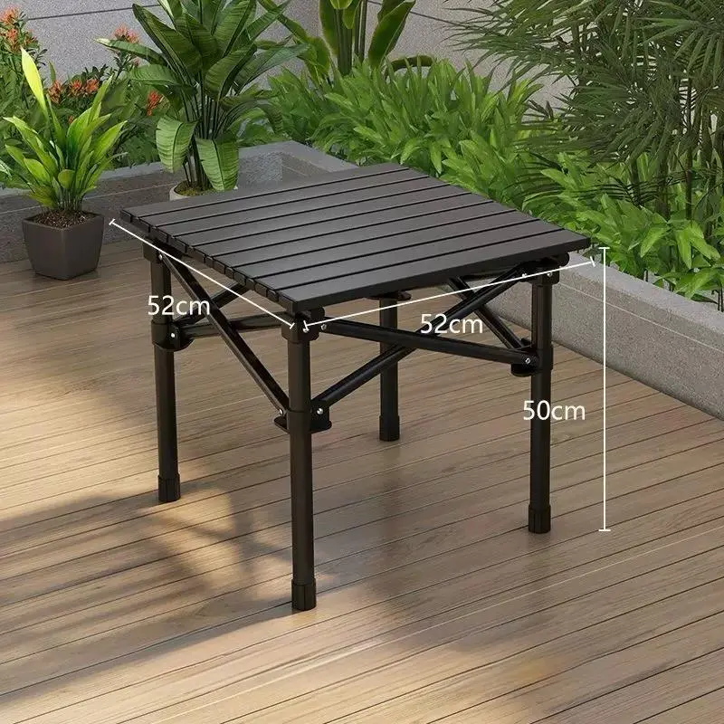 Table Pliante de Camping 52 cm Noir