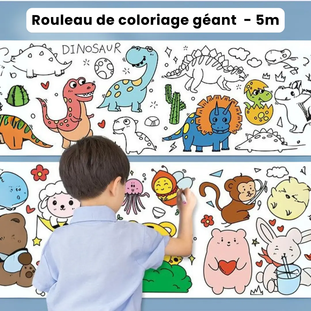 Tbest rouleau de coloriage pour enfants Rouleau de papier à colorier de