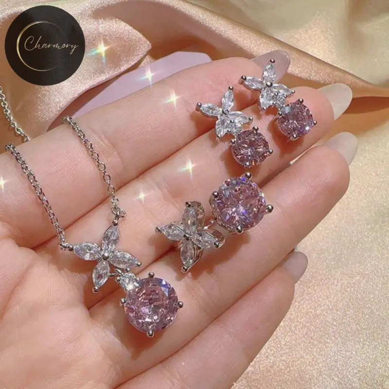 Collier + boucle + bague « Sweet Floral 🌷 »