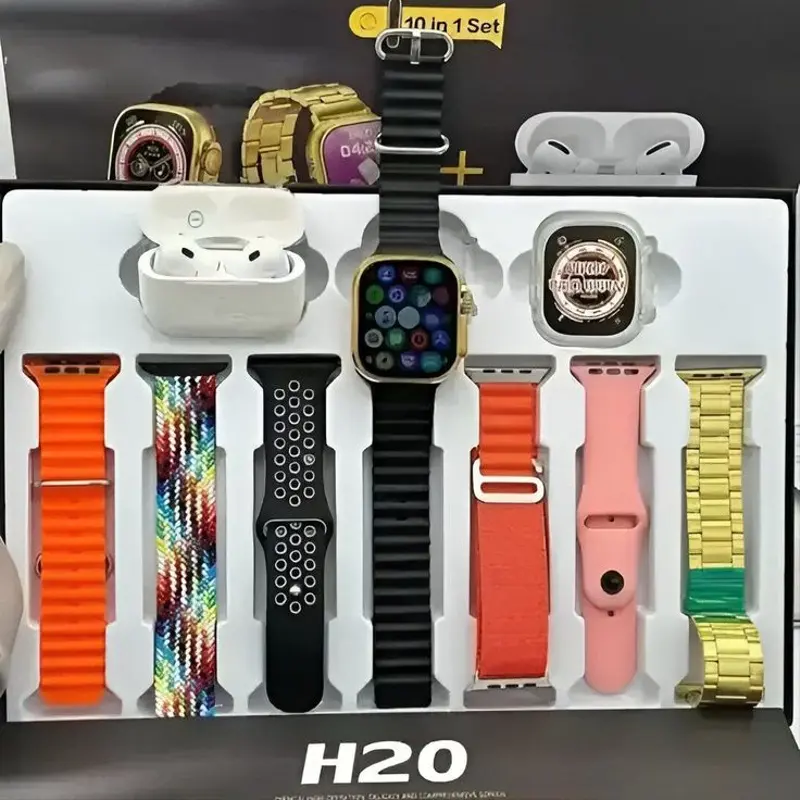 H20 Smart Watch avec écouteurs sans fil (10 en 1)