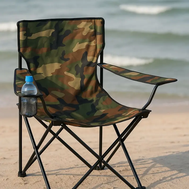 Chaise pliante de camping camouflage