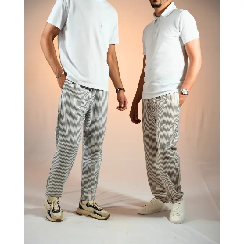 Pantalon Lin Rayé