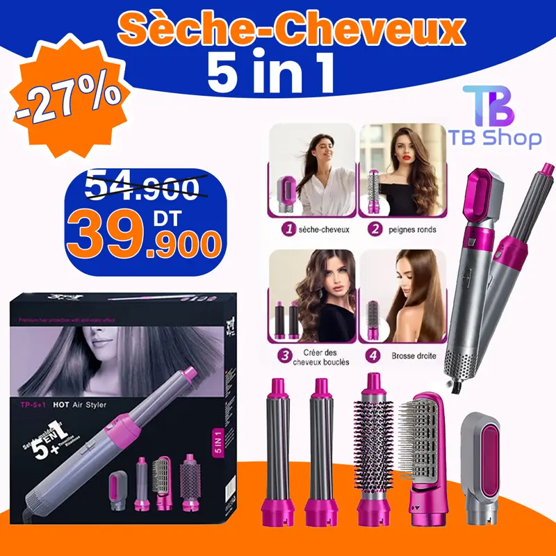 promotion kit sèche-cheveux 5 en 1 avec réduction