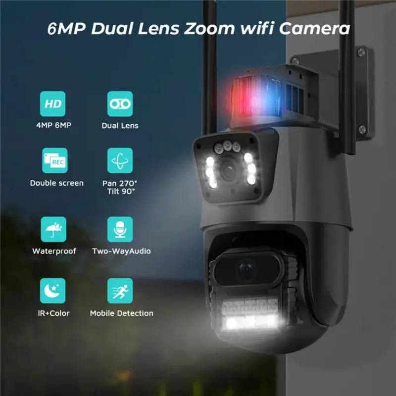 Caméra De Surveillance Externe  6MP IP Metal