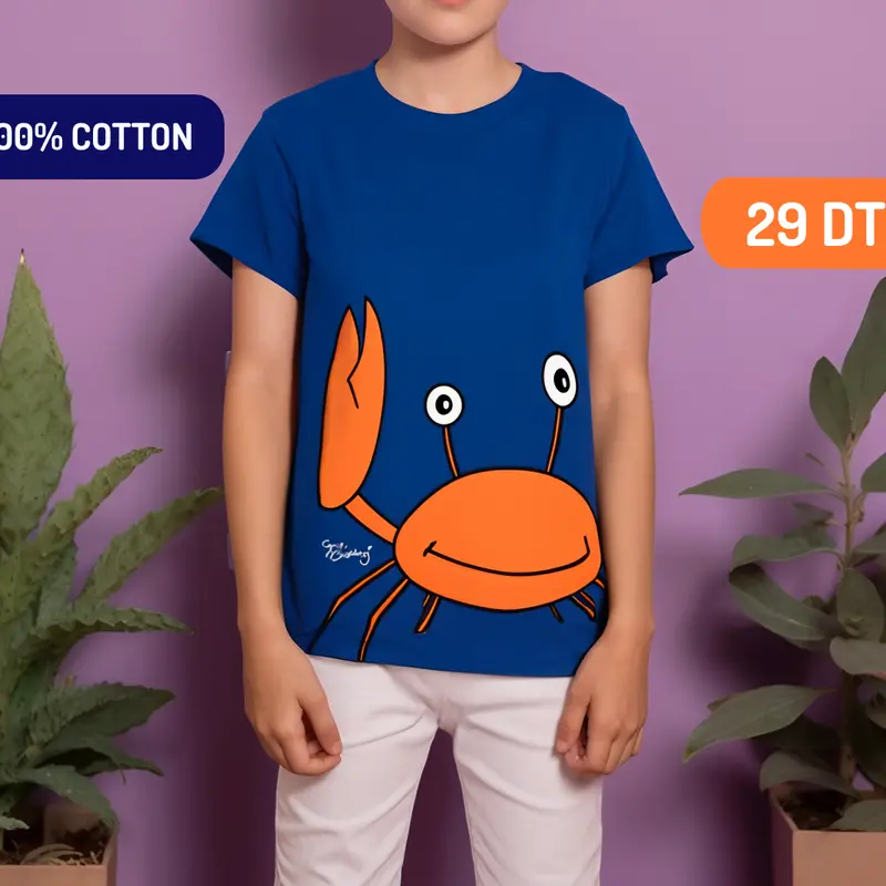 T-Shirt Enfant Crabe Océan