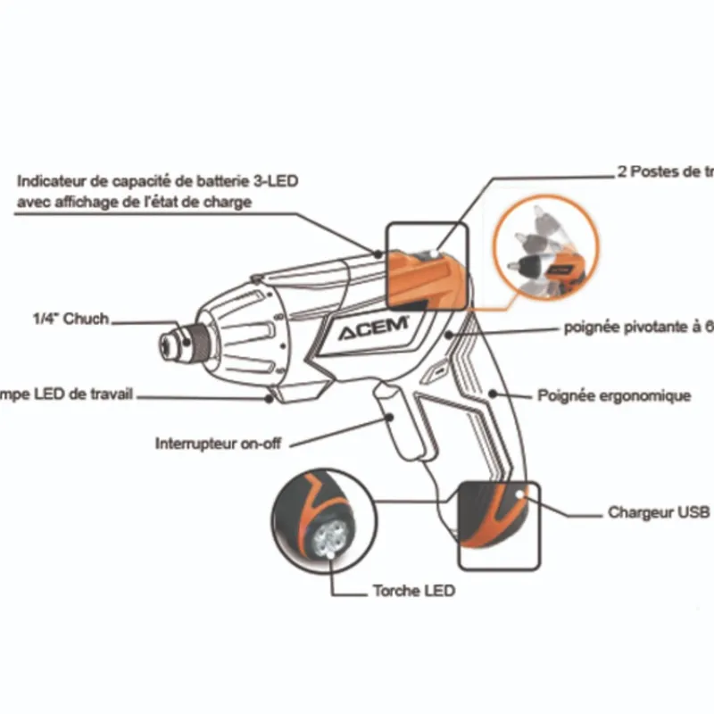 Visseuse sans fil 3.6V