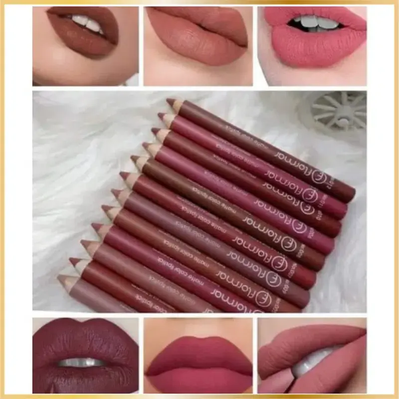 12 Crayons à lèvres Flormar Matte - 12 couleurs