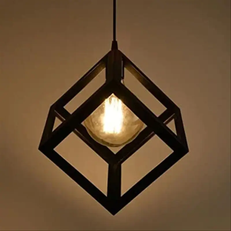 Suspension Douille E27 Cube – Moderne en Cube pour Éclairage Intérieur