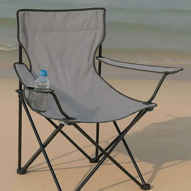 Chaise pliante de camping gris