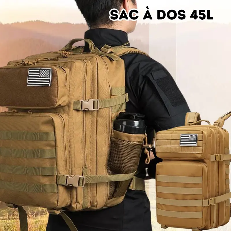 Sac à dos tactique de camping multifonction