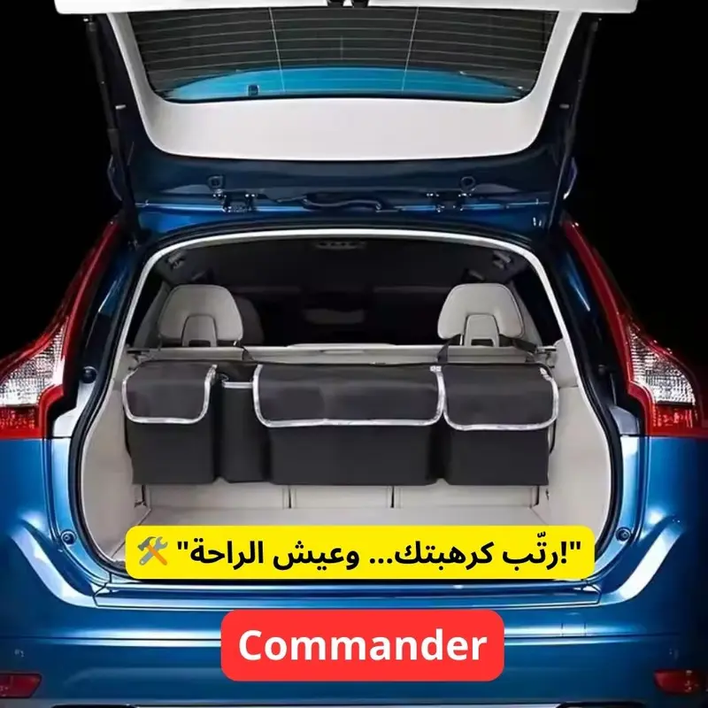 Organiseur de coffre pour voiture, sac de rangement 4 compartiment