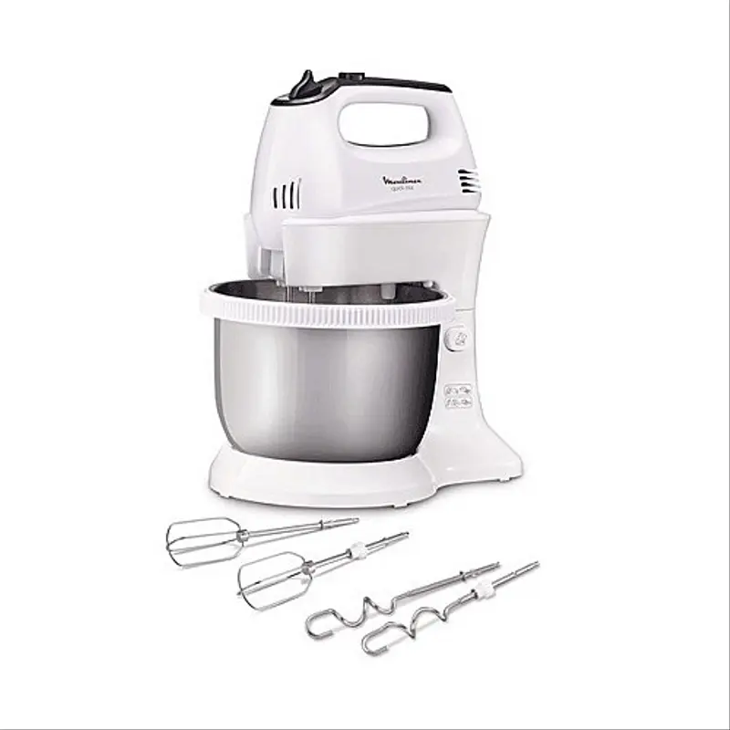 Batteur Avec Bol Quick Mix 300W Gris/Inox-HM3121B1