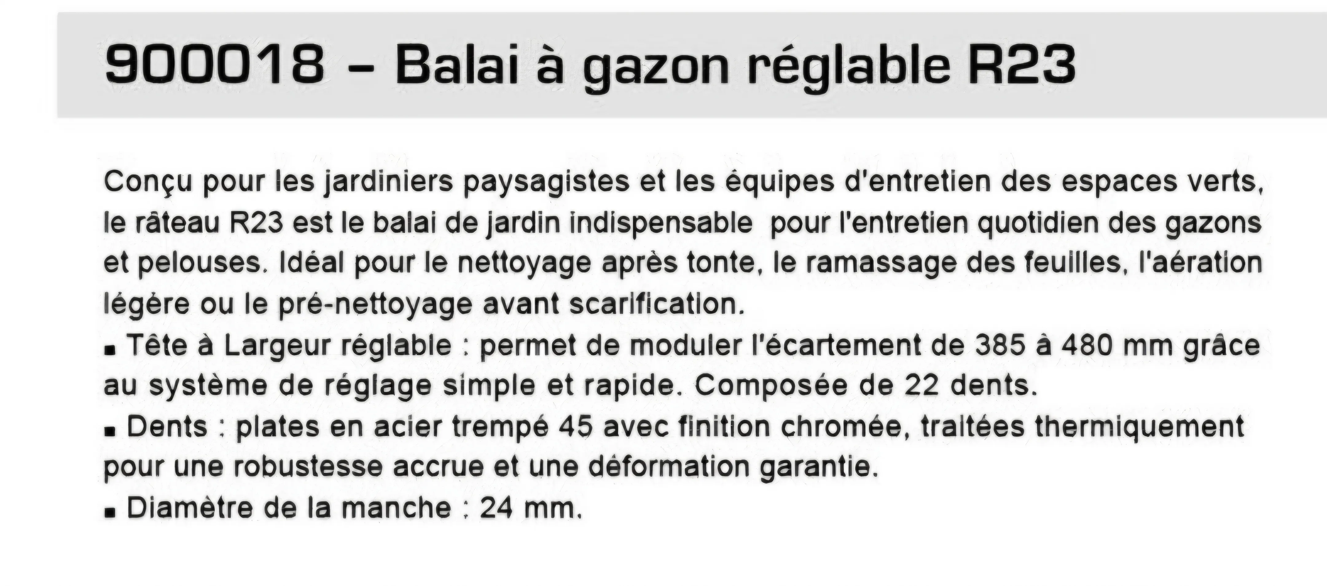 Rateau à gazon réglable avec gant gratuit