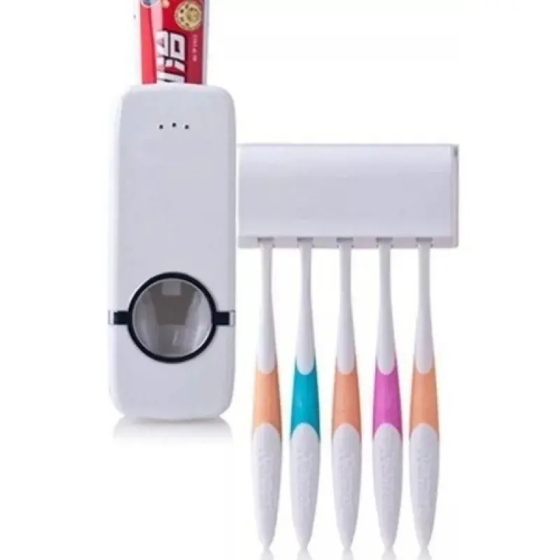 Distributeur automatique de dentifrice + Support brosse à dents