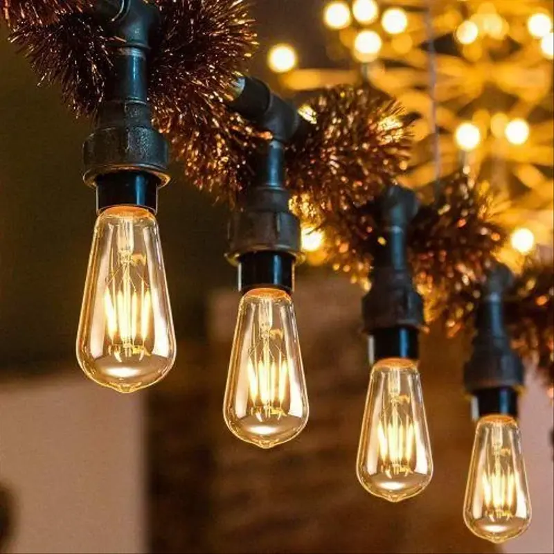 Ampoule Vintage E27 4W – Lampe ST64 à Filaments LED pour Décoration Intérieure