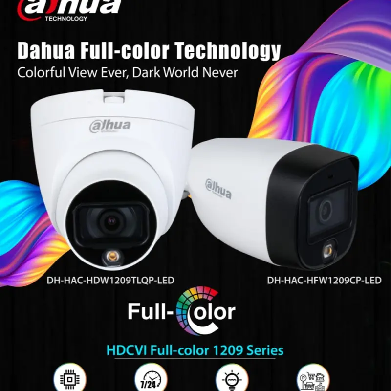 Dahua Caméra surveillance Tube HD - 2MP - color vu - full color