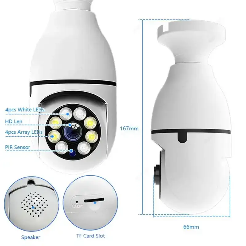 Caméra lampe 3MP CALUS Model E27 Pro 2024