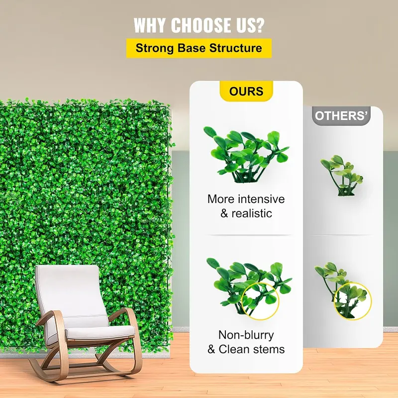 Pack 10 Mur végétal Artificielle Vert 60*40cm MAZARA (UV)