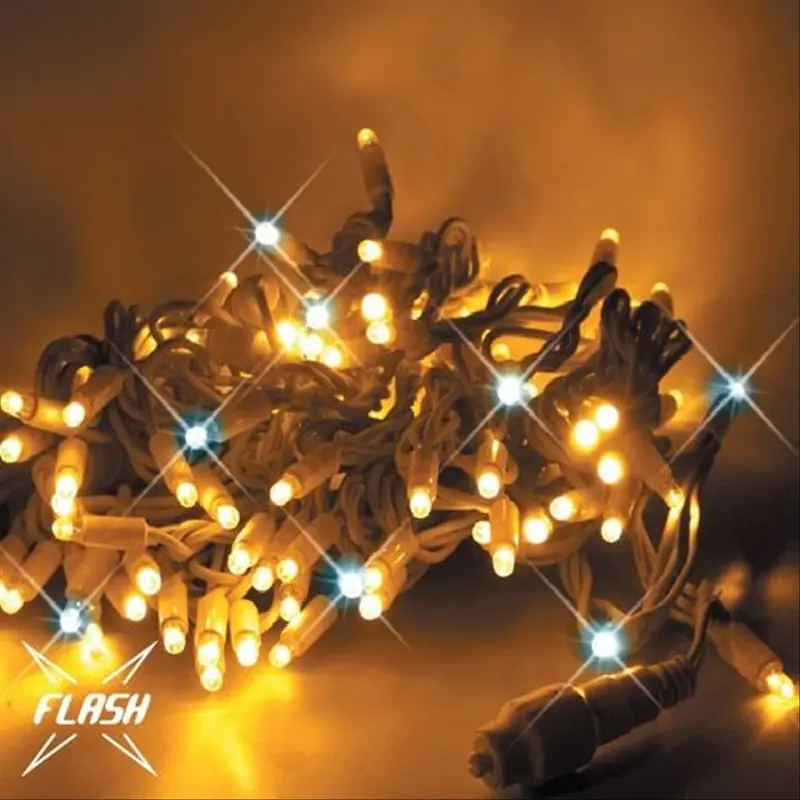 Guirlande Lumineuse Etanche 10m - Jaune - flash