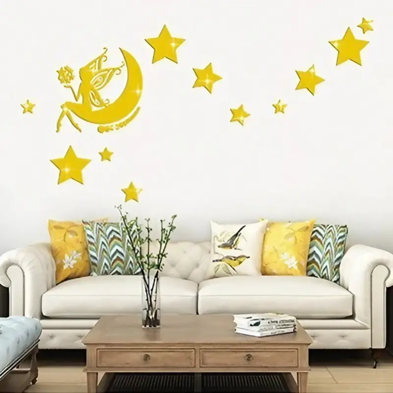 Miroir Autocollant fées et étoiles-REF: P30