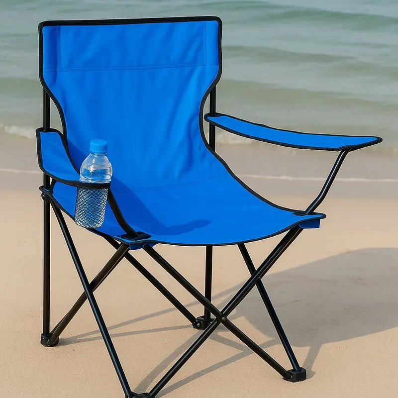 Chaise pliante de camping bleu