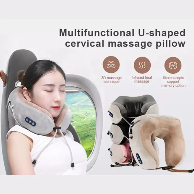 Masseur Cou Et Cervical Électrique Multifonctionnel Rechargeable par USB