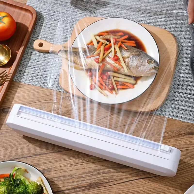 Distributeur De Film Étirable Rechargeable Avec Coupe Coulissante – Écologique Et Pratique Pour Cuisine Pro Ou Maison