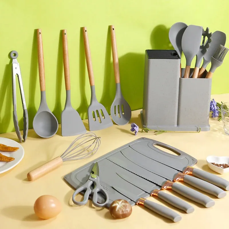 KIT USTENSILE EN SILICONE 19 PCS