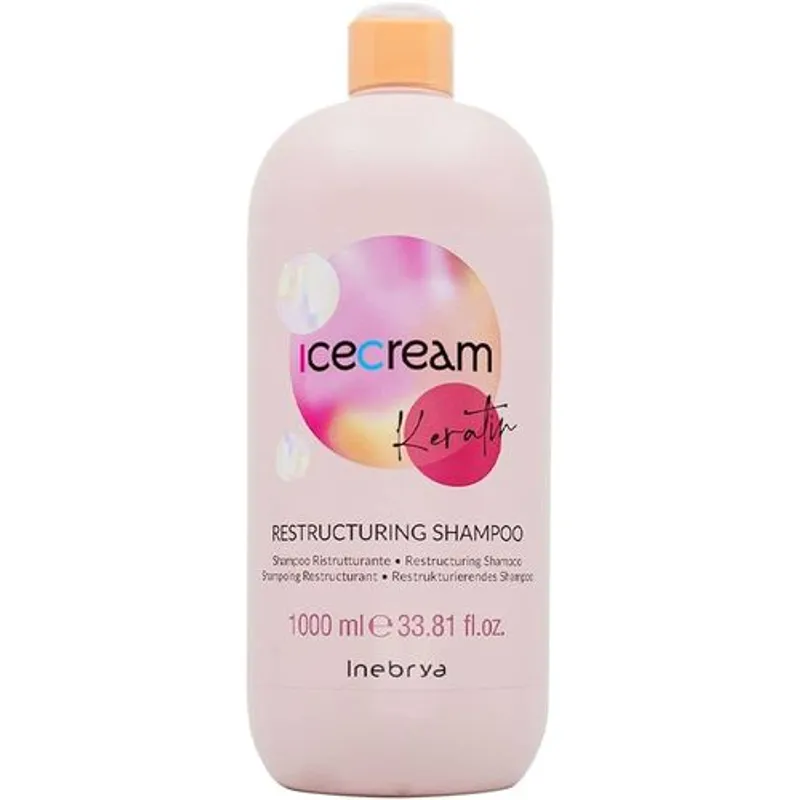 Inebrya Shampoing Ice cream Restructurant Kératine - 1 Litre