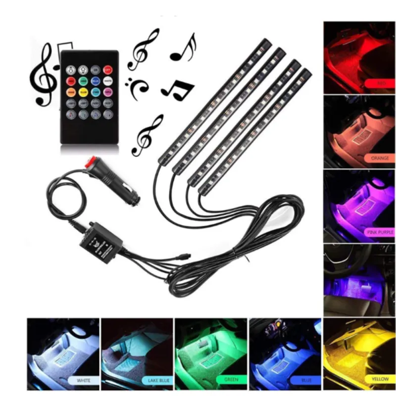 Led voiture rgb avec commande