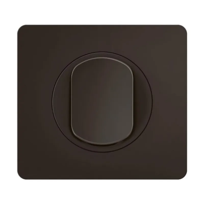 Interrupteur ou va-et-vient 10A Céliane avec plaque - Noir