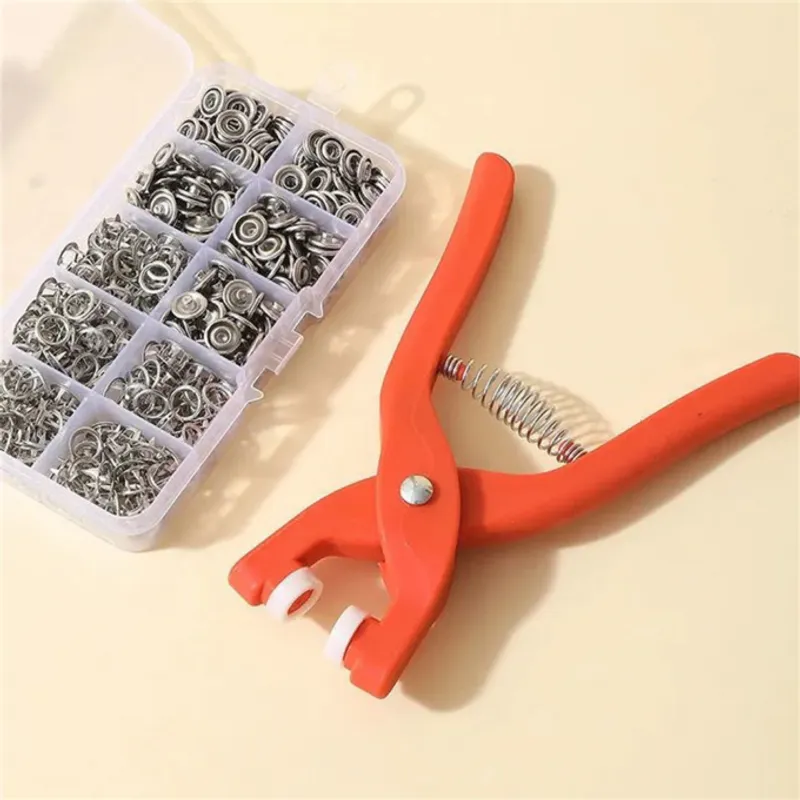 Outil de boutons en métal pour vêtements et chaussures avec 100 boutons
