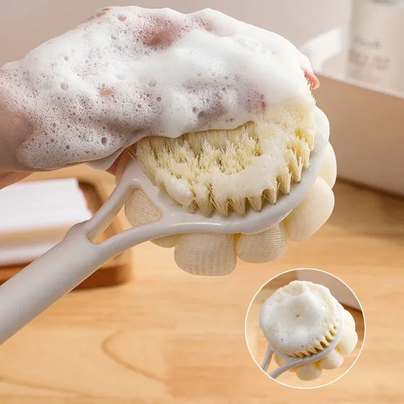 Brosse de bain double face à long manche 🤩🤩
