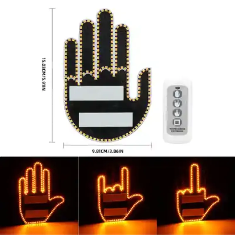 Car Finger Light with Remote Control