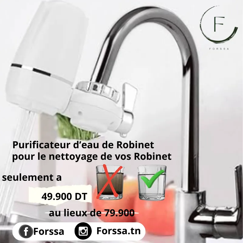 Purificateur d'eau de robinet - Nettoyage du robinet de cuisine