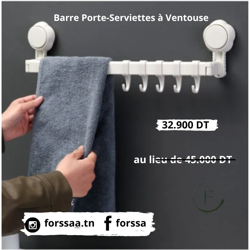 Barre Porte-Serviettes à Ventouse