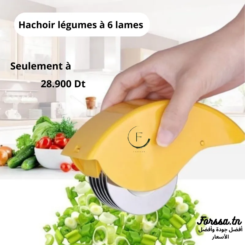 Hachoir légumes mannuelle à 6 lames