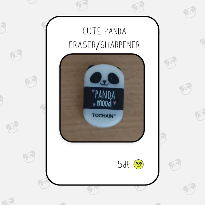 Panda eraser/sharpener