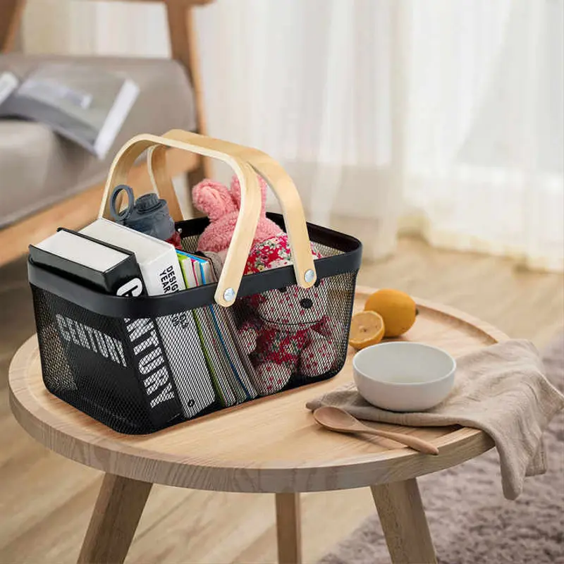 "Panier de Rangement en Métal pour Pique-Nique – Panier Pratique et Résistant