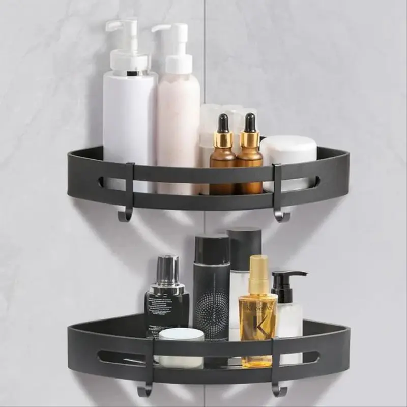 Lot 2 Etagères angle - Organisateur Pour coin de douche