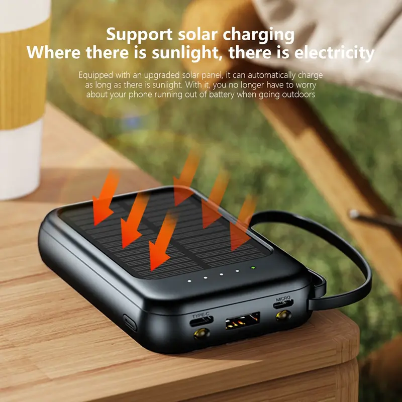 Mini Power bank Solaire 10000mAh