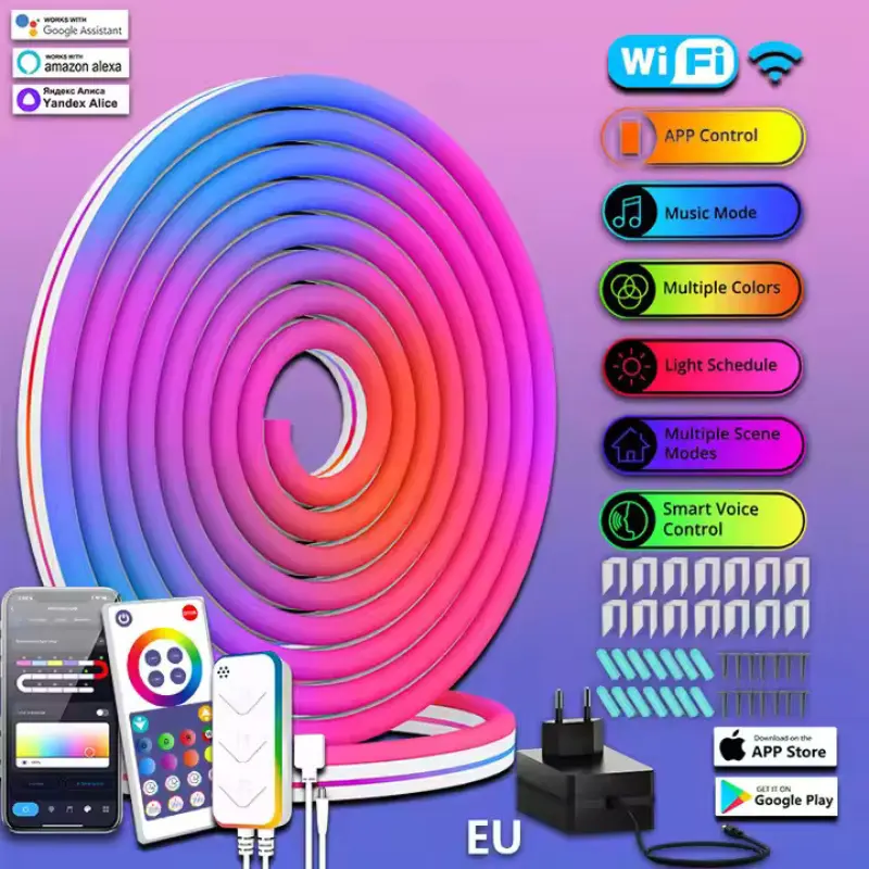 Bande LED Néon RGB Intelligente – Éclairage Personnalisé et Connecté