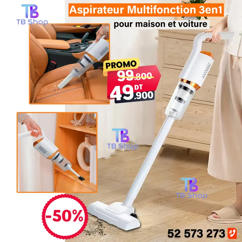 promotion 50% aspirateur 3x1 pour maison et voiture