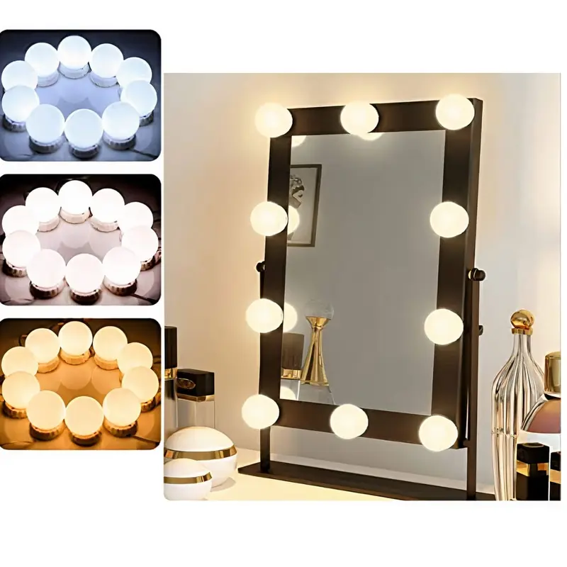 10 Ampoules LED pour Miroir de Maquillage