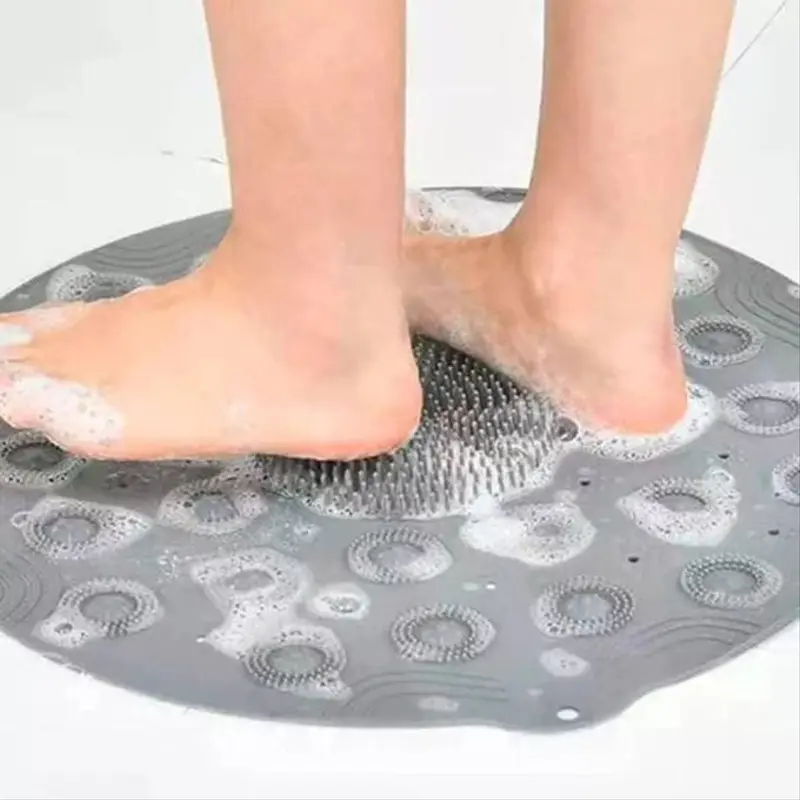 Tapis de douche antidérapants avec ventouses et trous de drainage